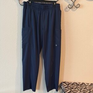 Easy stretch Navy Elastic-Waist scrub Pants
